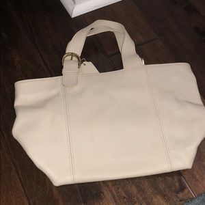 Coach Beige/Cream Leather Purse